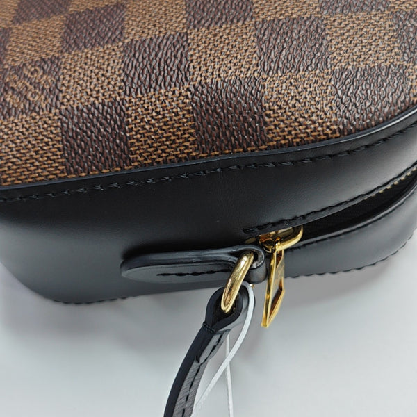 SANTA MONICA Damier Ebene Coated Canvas Brown