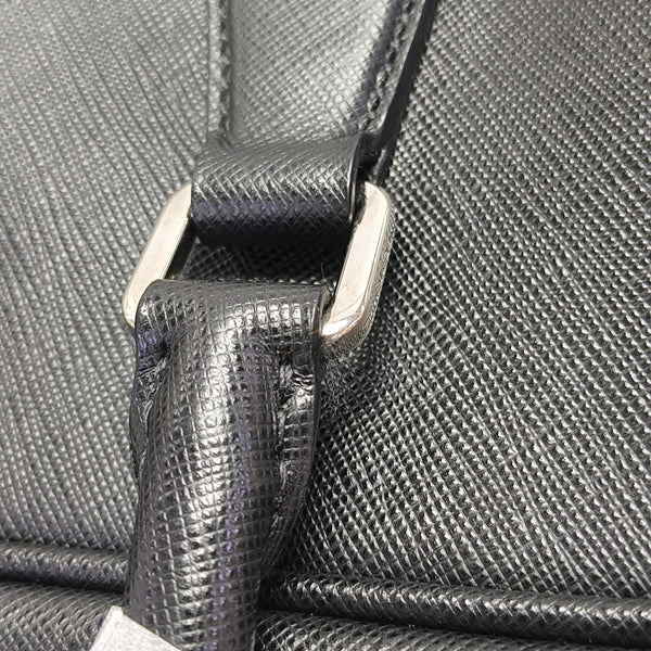 Saffiano Calfskin Shoulder Bag Black