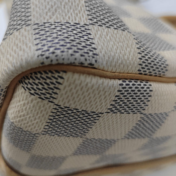 SPEEDY 30 Damier Azur Coated Canvas White