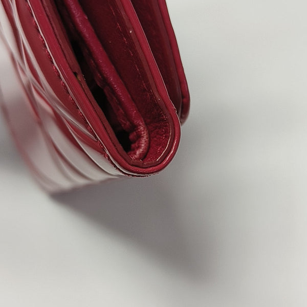 Cannage Calfskin Wallet Red