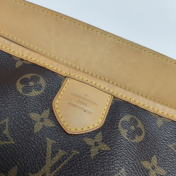 Monogram Coated Canvas Top Handle Bag Brown