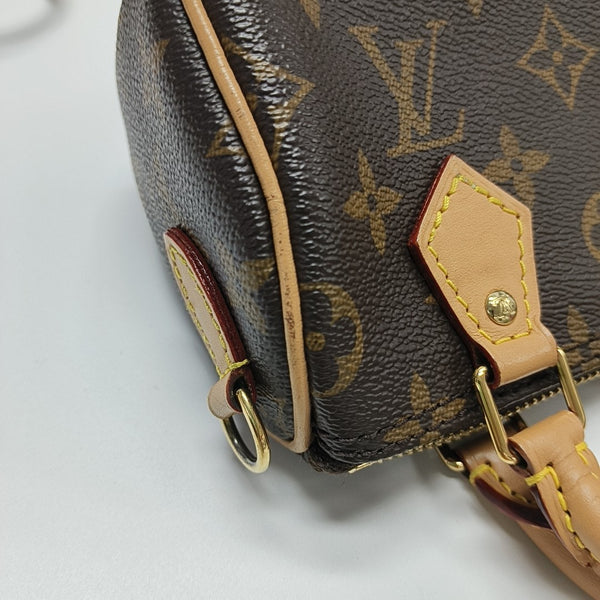 SPEEDY Nano Monogram Coated Canvas Brown