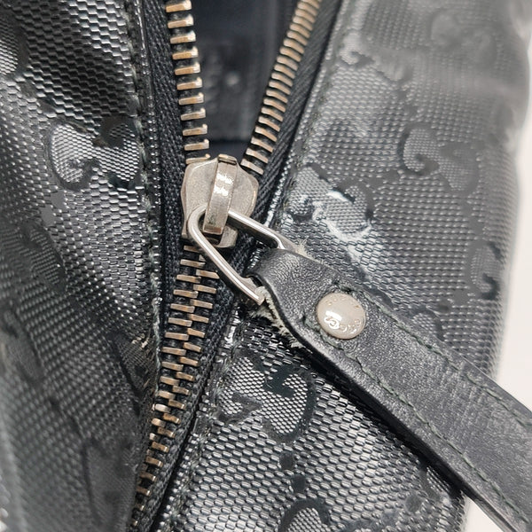 Monogram Coated Canvas Crossbody Bag Black