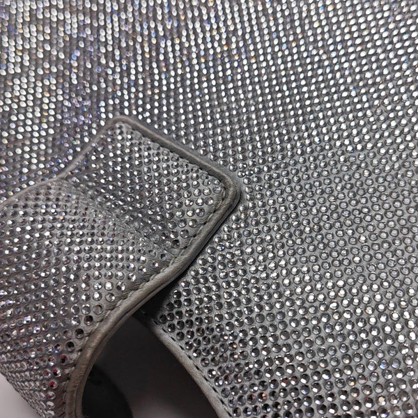 Satin Top Handle Bag Silver