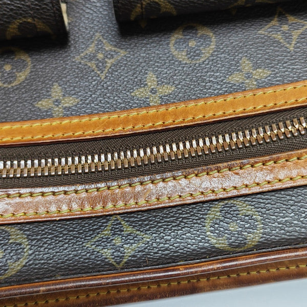 HUDSON MM Monogram Coated Canvas Brown