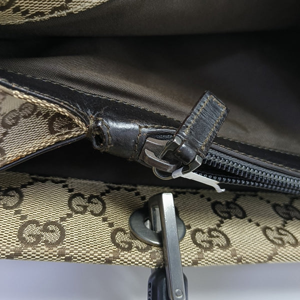 Monogram Canvas Tote Bag Brown