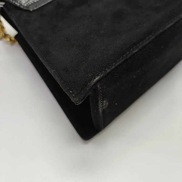 Suede Shoulder Bag Black