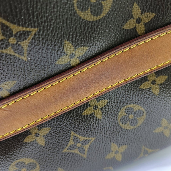 KEEPALL 50 Monogram Coated Canvas Brown