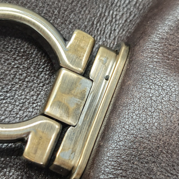 Calfskin Shoulder Bag Brown