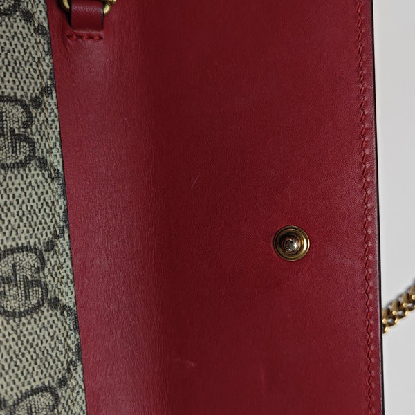 GG Supreme Mini Monogram Coated Canvas Beige