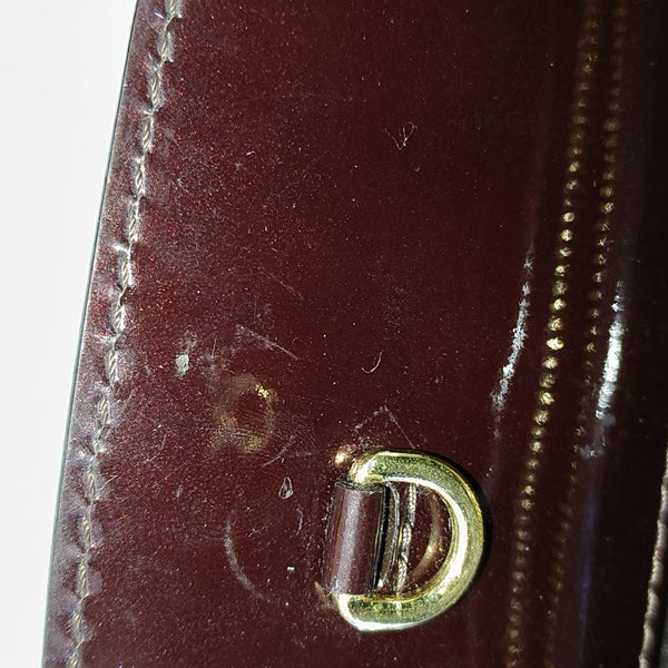 Monogram Patent Leather Shoulder Bag Red