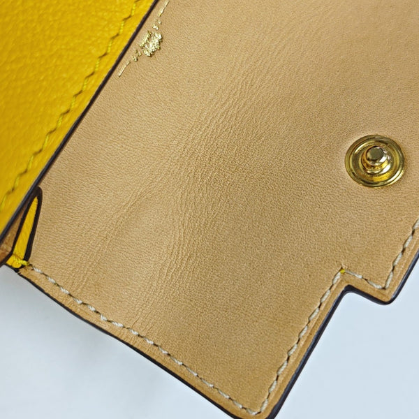 Tempête Leather Yellow Coin Purse