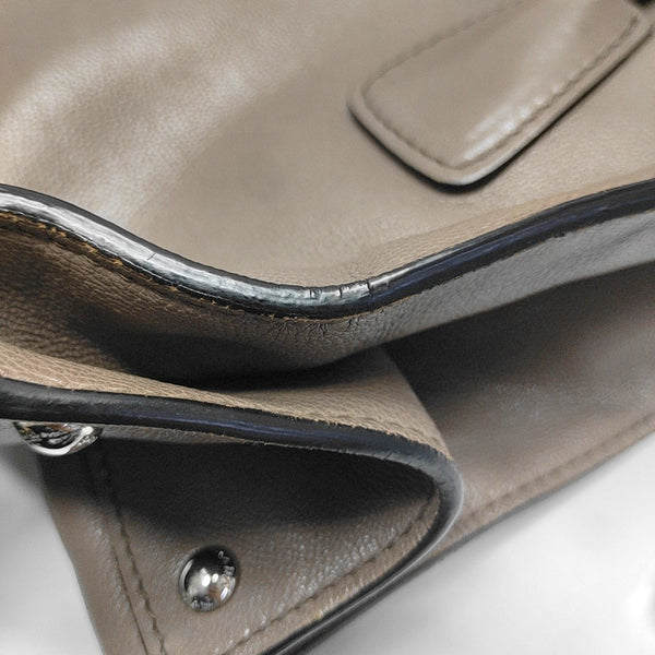 Authenticated pre-owned Galleria Small Calfskin Gray - Tote Bag at Looply