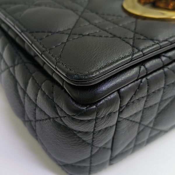 Dior Caro Small Cannage Calfskin Black