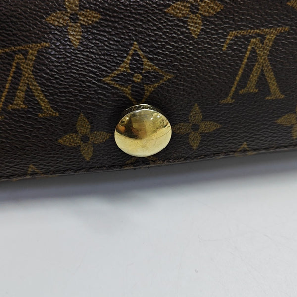 VALMY Monogram Coated Canvas Brown
