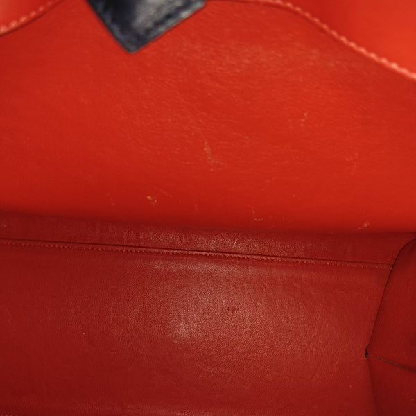 Calfskin Top Handle Bag Blue
