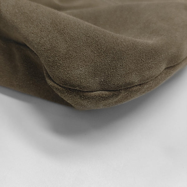 Suede Top Handle Bag Brown
