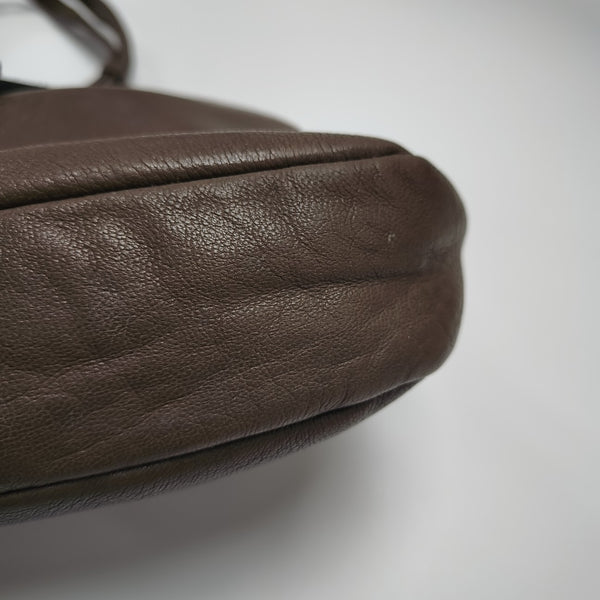 Calfskin Shoulder Bag Brown