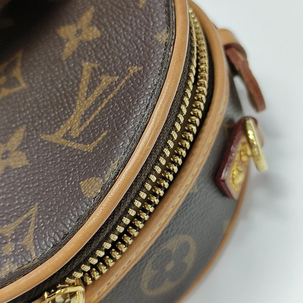 BOITE CHAPEAU Mini Monogram Coated Canvas Brown