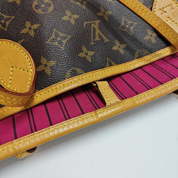 NEVERFULL GM Monogram Coated Canvas Brown