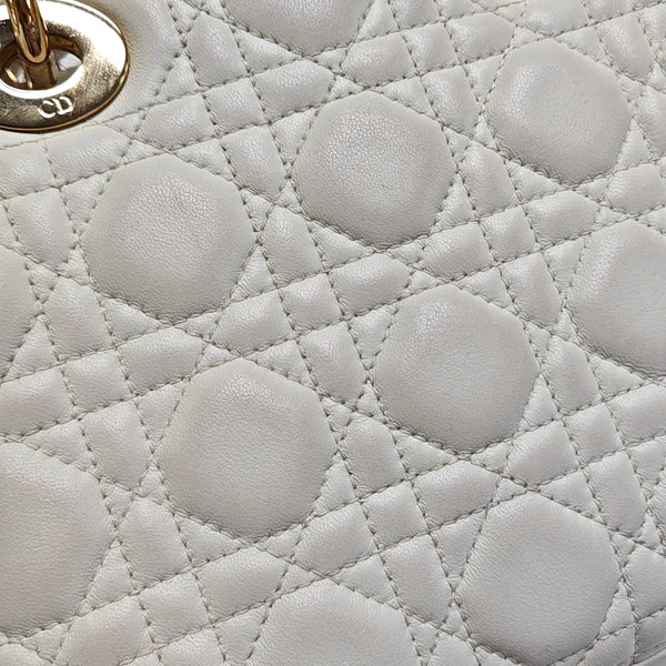 Lady Dior Cannage Lambskin White