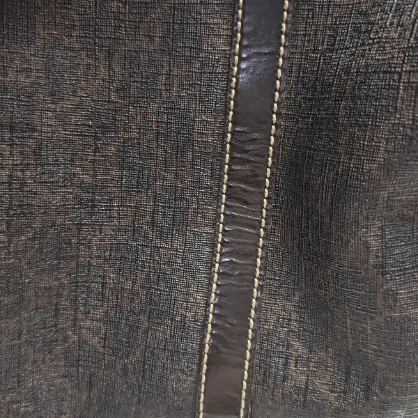 Boston Monogram Coated Canvas Brown
