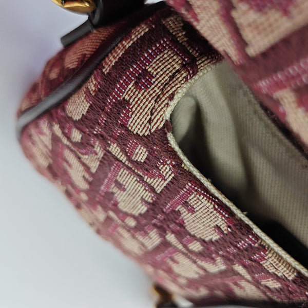Authenticated pre-owned Saddle Mini Oblique Canvas Red - Shoulder Bag at Looply