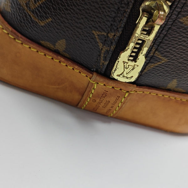 ALMA PM Monogram Coated Canvas Brown