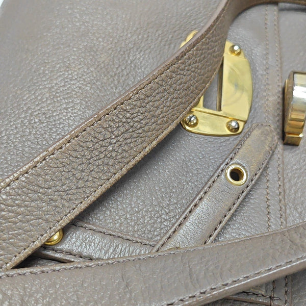 Calfskin Shoulder Bag Gray