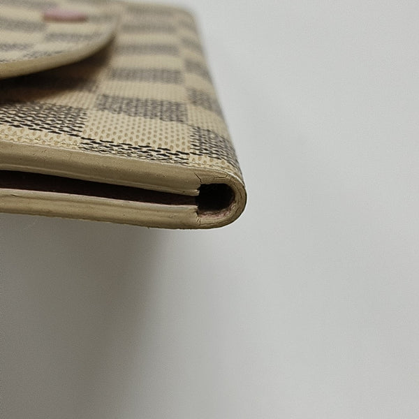 EMILIE Damier Azur Coated Canvas White Wallet