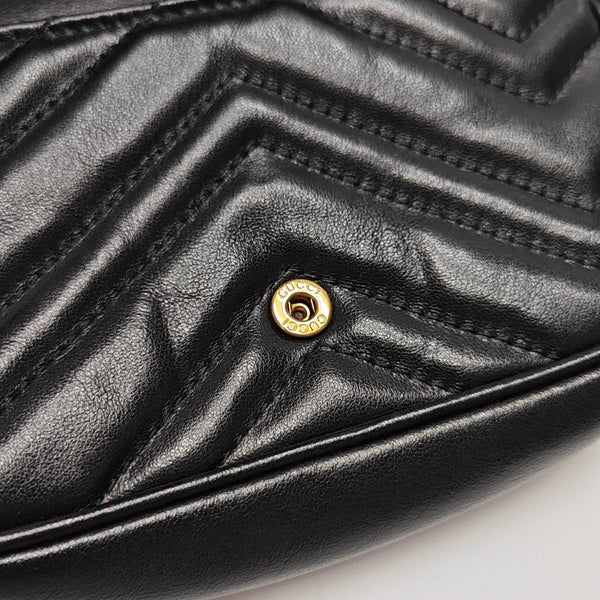 GG Marmont Mini Quilted Calfskin Black