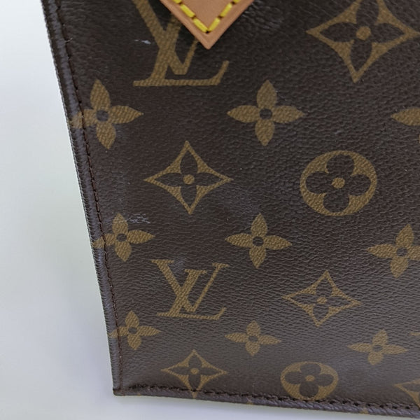 SAC PLAT Mini Monogram Coated Canvas Brown
