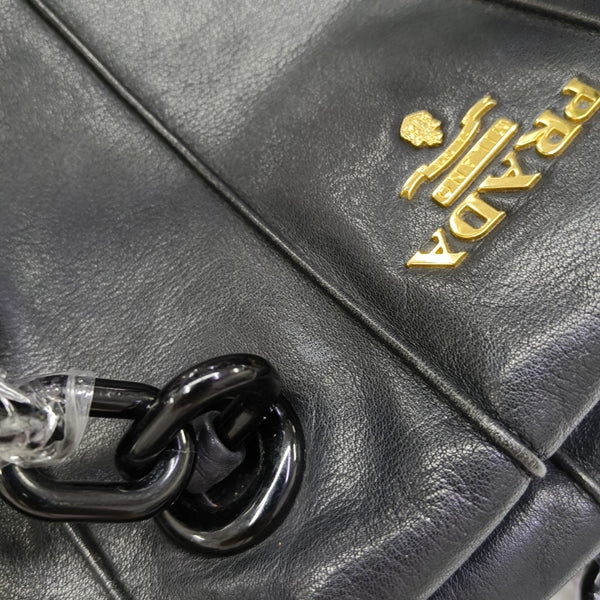 Quilted Calfskin Shoulder Bag Black