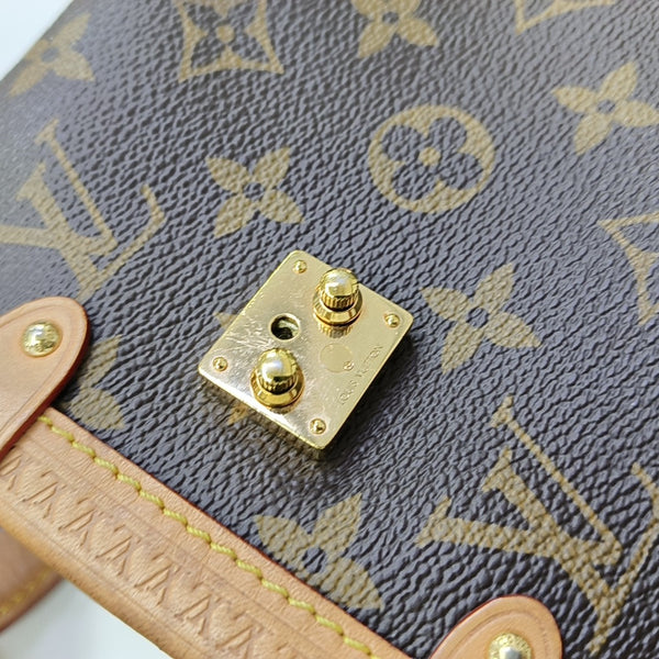 SIDE TRUNK MM Monogram Coated Canvas Brown