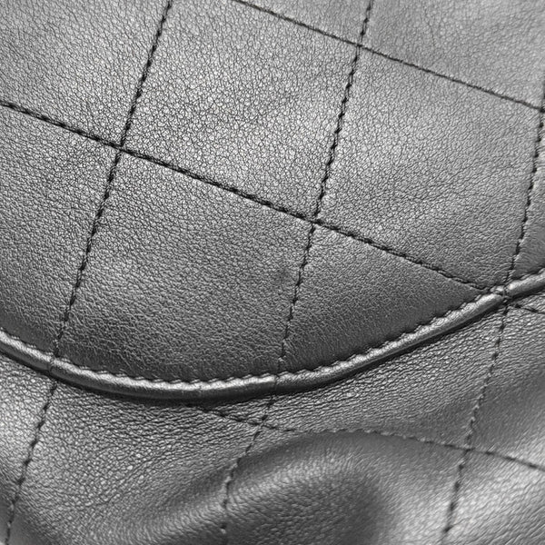 Quilted Calfskin Bucket Bag Black