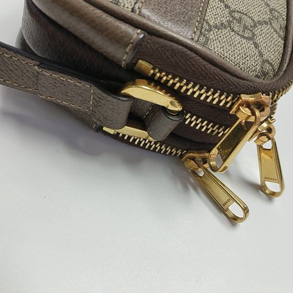 Ophidia Mini Monogram Coated Canvas Beige