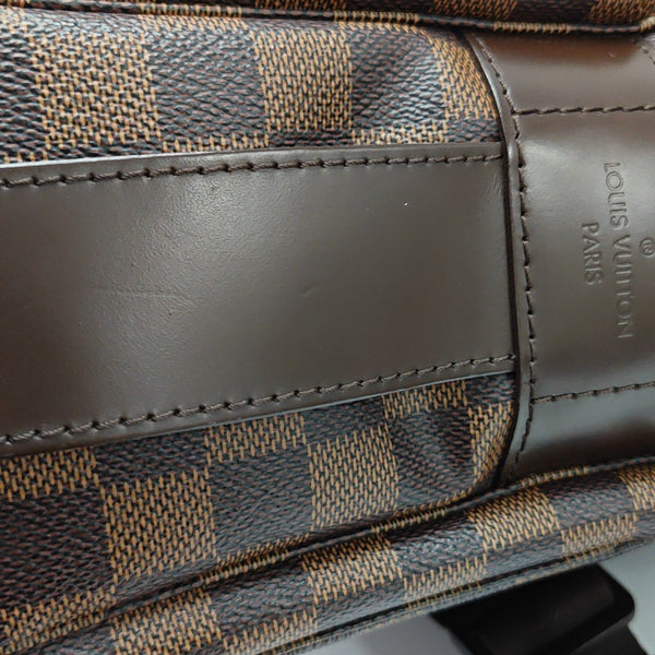 NAVIGLIO Damier Ebene Coated Canvas Brown