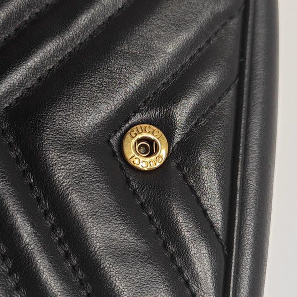GG Marmont Mini Quilted Calfskin Black