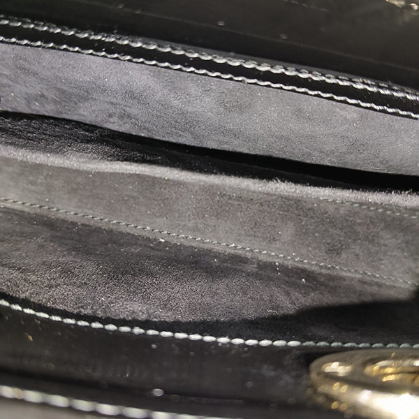 Lady Dior Small Cannage Patent Leather Black