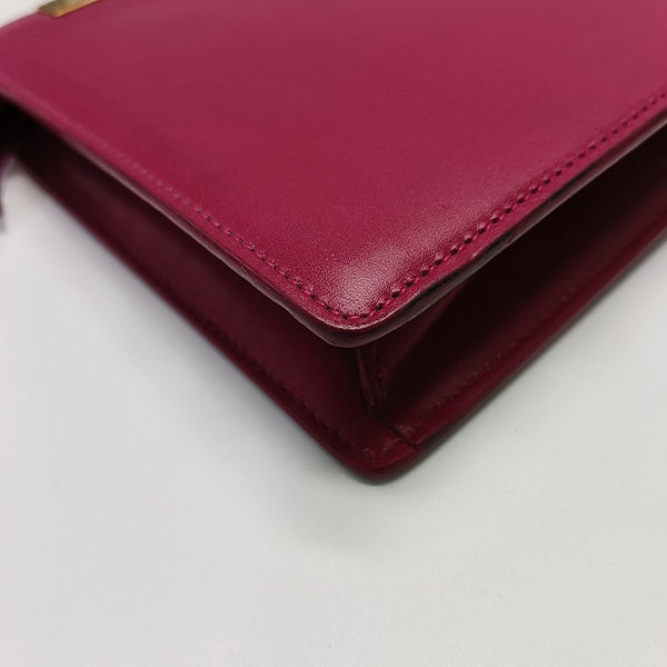 Calfskin Clutch Red