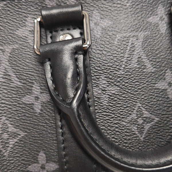 KEEPALL 25 Monogram Coated Canvas Black
