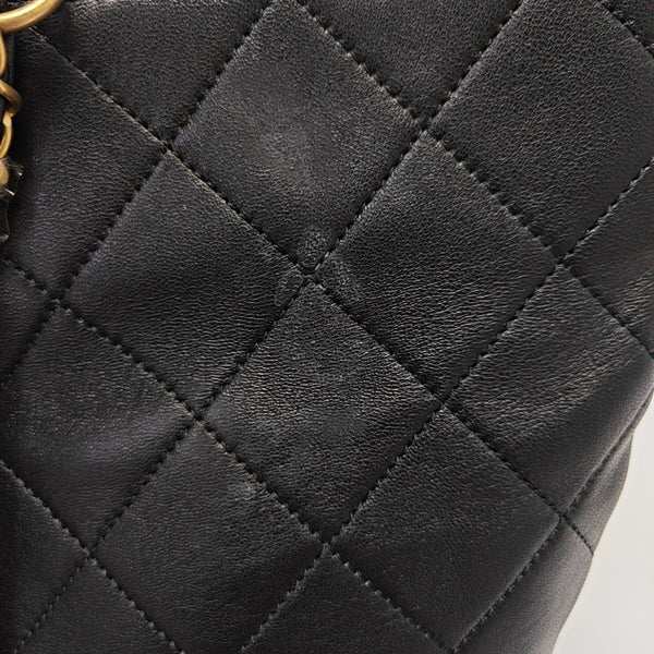 Quilted Lambskin Backpack Black