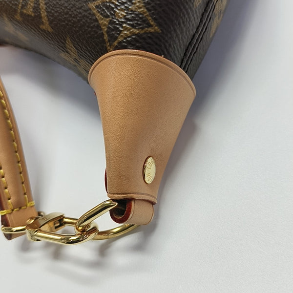 Pochette Mia Monogram Coated Canvas Brown