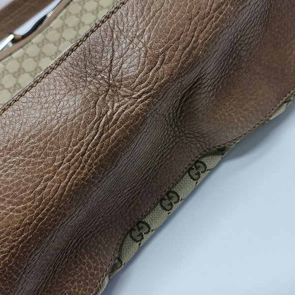 Monogram Canvas Shoulder Bag Beige