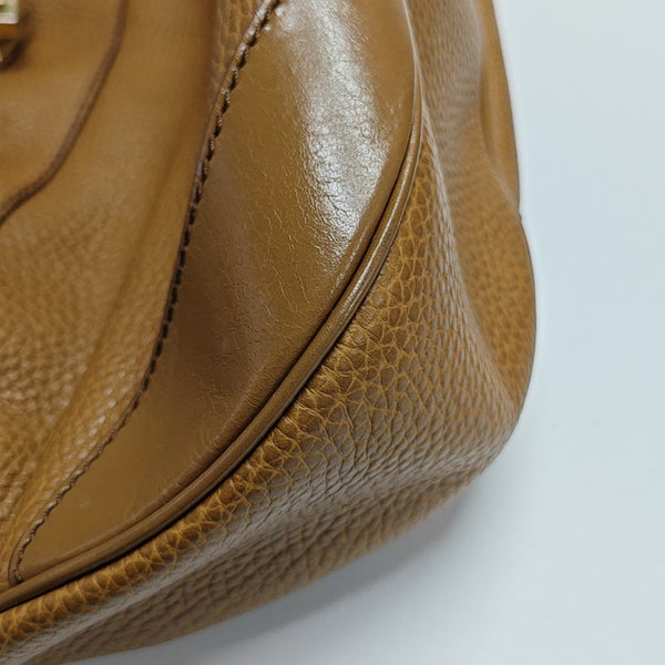 Calfskin Shoulder Bag Brown