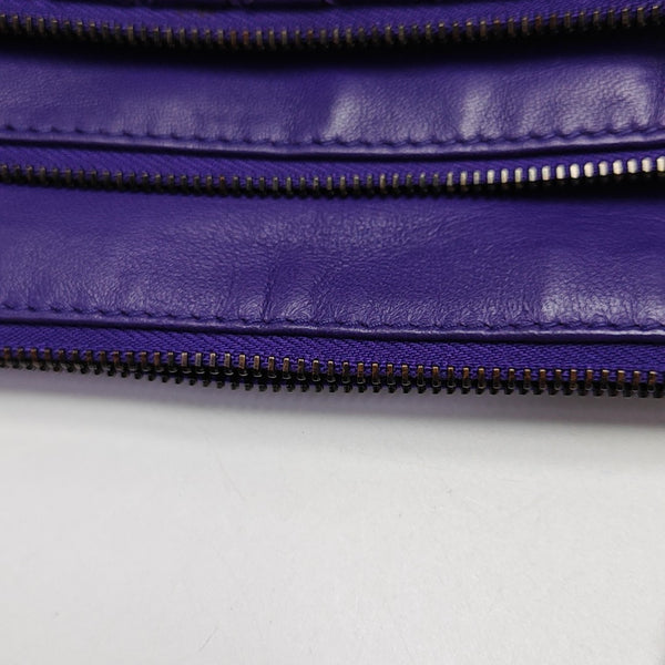 Calfskin Top Handle Bag Purple