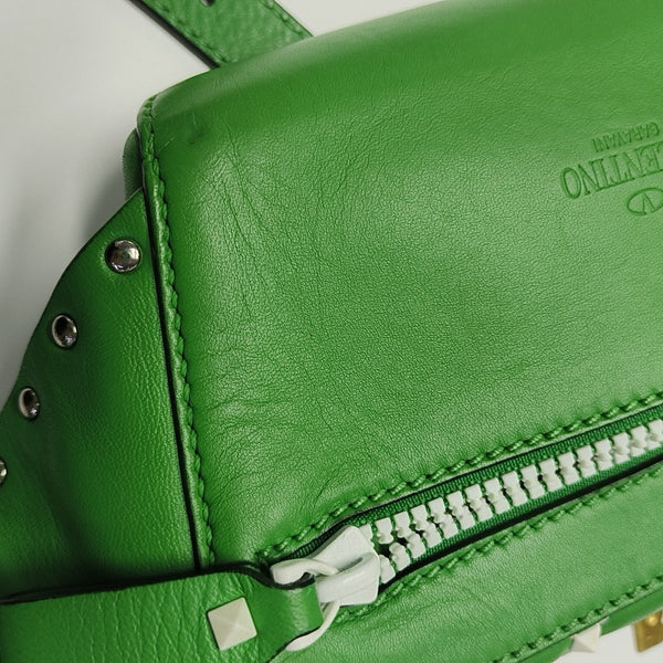 Rockstud Calfskin Green