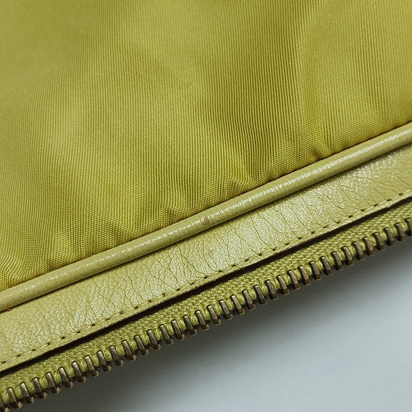 Nylon Top Handle Bag Yellow