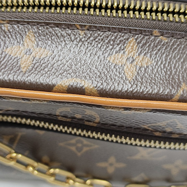 SOFT TRUNK Mini Monogram Coated Canvas Brown