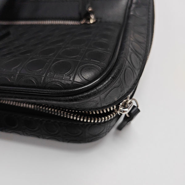 Calfskin Top Handle Bag Black